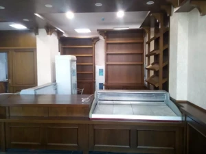 Буфет,кассовая зона.Стеллажи под выпечку