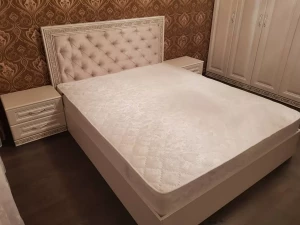 Кровать.МДФ. Каретная стяжка