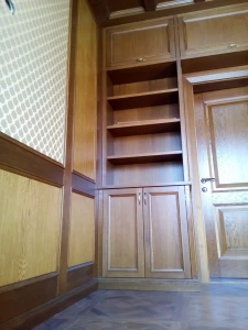 Рабочий кабинет. Массив дуба, шпон, комбинированный с тканью. Кесонные потолки 2.jpg Рабочий кабинет. Массив дуба, шпон, комбинированный с тканью. Кесонные потолки 2.jpg
